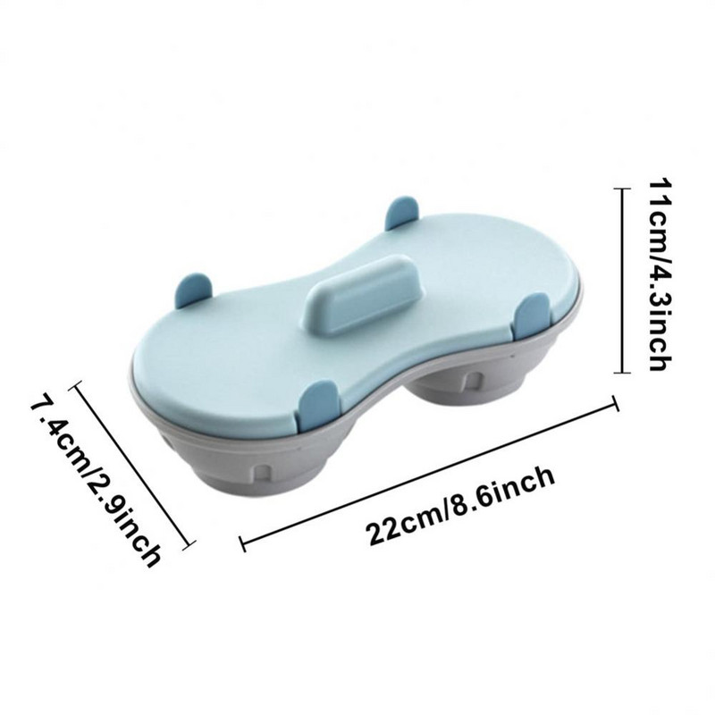 Mikrobangų krosnelė garuose virtų kiaušinių dėžė Dvigubas puodelis kiaušinių katilas Kiaušinių virimo garuose virimo kiaušinių virtuvė garuose virtų kiaušinių rinkinys Mikrobangų krosnelės Virimo įrankiai