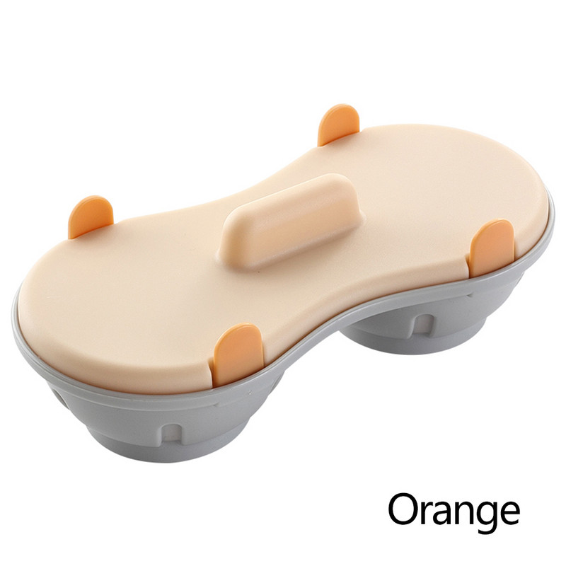 Cuptor cu microunde pentru braconaj dublu de ouă Mașină de gătit cu abur Gadget de bucătărie Mașină de spălat vase Rezistent la căldură Cuptor cu microunde pentru braconaj de ouă