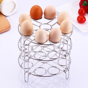 Σχάρα αυγών στον ατμό με πολλαπλές τρύπες Στοιβαζόμενη σχάρα ατμού αυγών που εξοικονομεί χώρο από ανοξείδωτο ατσάλι Στιγμιαία γλάστρες Σχάρα αυγών για το σπίτι