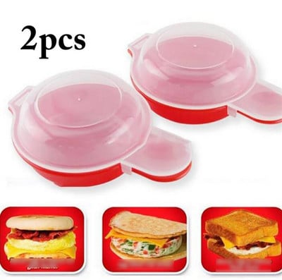 Ușor Eggwich Cuptor cu microunde Ouă Arată Ou Hamburg Omlet Make Tool PP Manual Burger Press Instrument Burger Maker Chitețuri pentru hamburger