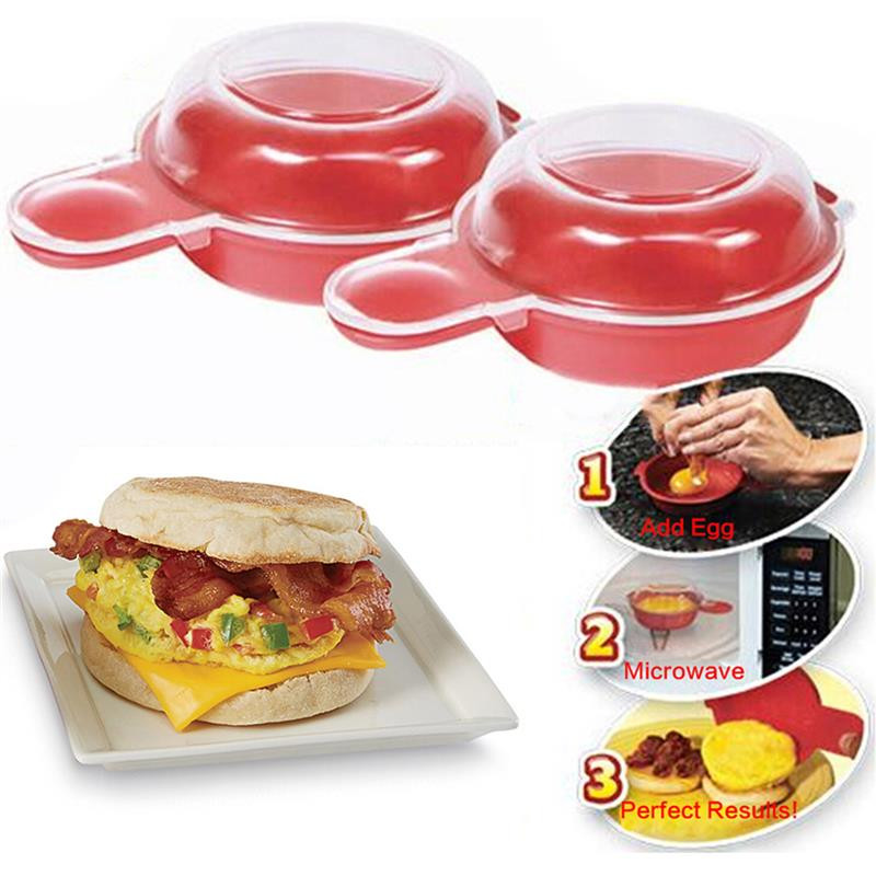 Ușor Eggwich Cuptor cu microunde Ouă Arată Ou Hamburg Omlet Make Tool PP Manual Burger Press Instrument Burger Maker Chitețuri pentru hamburger