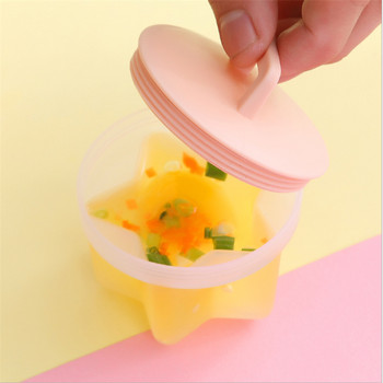 4 τμχ/Σετ Cute Egg Boiler Plastic Egg Poacher Set Κουζίνα Egg Cooker Tools Φόρμα αυγών με βούρτσα με καπάκι Pancake maker