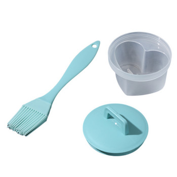 4 τμχ/Σετ Cute Egg Boiler Plastic Egg Poacher Set Κουζίνα Egg Cooker Tools Φόρμα αυγών με βούρτσα με καπάκι Pancake maker