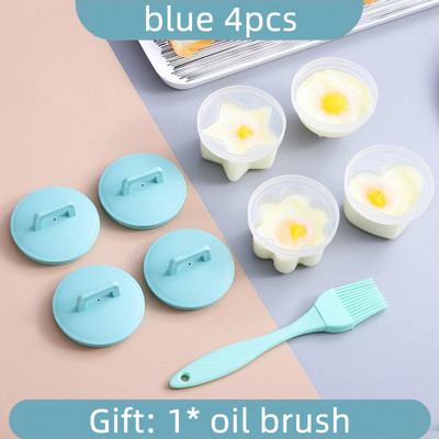 4 bucăți/set unelte drăguțe pentru gătit ouă cu perie, din plastic, pentru cazanul de ouă, braconaj pentru copii, coacerea ouălor, instrument de preparare pentru ouă, accesorii de bucătărie