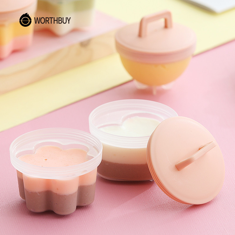 4 bucăți/set drăguț boiler de ouă din plastic set de braconaj de ouă de bucătărie unelte pentru gătit ouă, formă de matriță pentru ouă, cu capac, perie, aparat de clătite