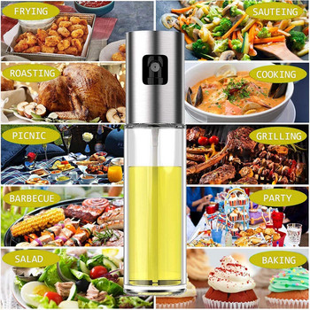 Oils Spray Glass Bottle Olive Glass Oil sprayer Acid Dispenser Κουζίνα Vegetable Oil Spray Camping Fitness Less Oil Barbecue