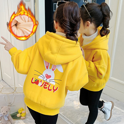 Dječja dukserica s kapuljačom za djevojčice - dvije boje