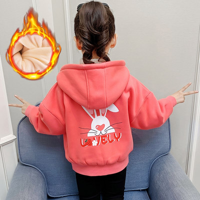 Dječja dukserica s kapuljačom za djevojčice - dvije boje