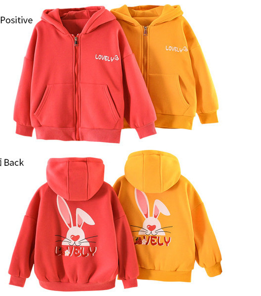 Dječja dukserica s kapuljačom za djevojčice - dvije boje