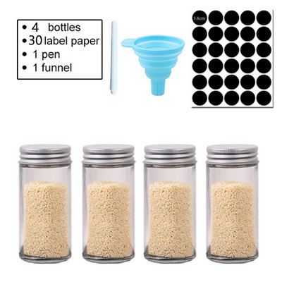 Cutie de condimente Capac Oală pentru condimente Sticlă de condimente Accesorii și materiale de bucătărie din sticlă Set de recipiente pentru sare de sticlă Borcan de condimente