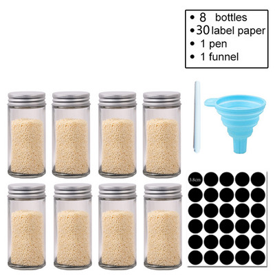 Cutie de condimente Capac Oală pentru condimente Sticlă de condimente Accesorii și materiale de bucătărie din sticlă Set de recipiente pentru sare de sticlă Borcan de condimente