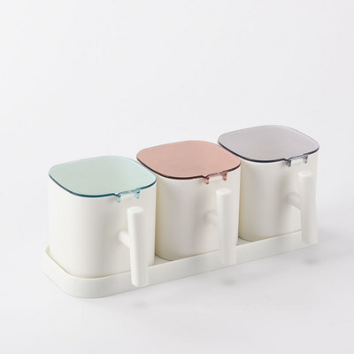 Set cutii de condimente Piper Zahăr Sare Condimente Borcane de depozitare Gadget Accesorii de bucătărie Organizator Container condimente