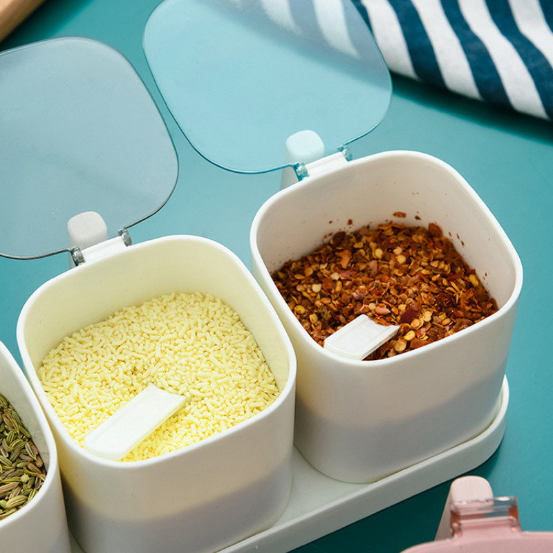 Set cutii de condimente Piper Zahăr Sare Condimente Borcane de depozitare Gadget Accesorii de bucătărie Organizator Container condimente