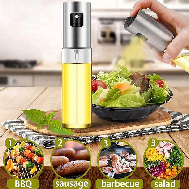 Õlipihusti pudel köök Oliiviõli pihusti pudel pumbapott lekkekindel maitseainepihusti Oil Cruet dosaator kööginõud BBQ tööriist