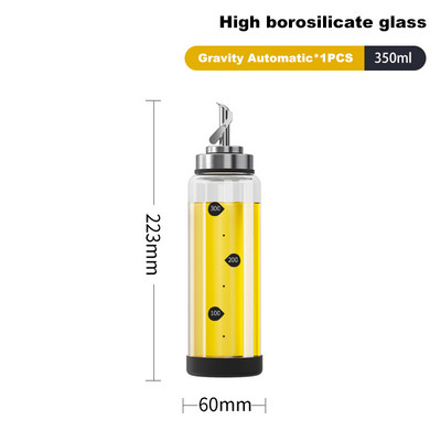Boca za kuhinjsko ulje od 700 ml, automatska boca za ocat, dozator za ulje, stakleni kuhinjski dozator za ulje, kuhinjski dodaci