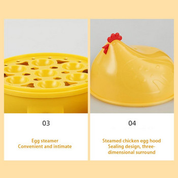 Κοιτώνας Chick Egg Steamer Μηχανή πρωινού Συσκευές κουζίνας Κουζίνα αυγών Anti-dry Burn μπορεί να είναι αυτόματη απενεργοποίηση Εργαλεία αυγών
