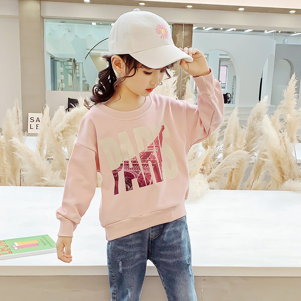 Bluză casual pentru copii cu inscripție pentru fete