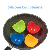 Szilikon tojásos konyhai főzőeszköz 4 DB-16 DB orvvadász orvvadász hüvelyek serpenyőforma tartozékok
