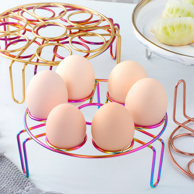 1vnt Namų gaminimo įrankiai Nerūdijančio plieno kiaušinių garinimo lentynėlė Garinimo lentynėlė Daugiafunkcinė garinant kiaušinių lentyna Virtuvės reikmenys