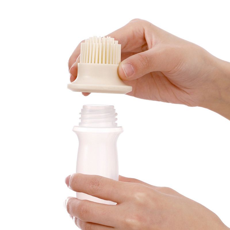 FaSoLa szilikon olajos palackkefe tetővel BBQ Oil Cruet Spice Organizer Ketchup Szósz Üvegek Konyhai csepegtető olaj adagoló kellékek