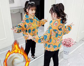 Μοντέρνα παιδικά χειμωνιάτικα ρούχα για κορίτσια με κουκούλα