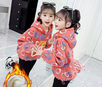 Μοντέρνα παιδικά χειμωνιάτικα ρούχα για κορίτσια με κουκούλα
