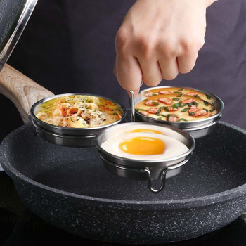 Πολυλειτουργικός ατμοποιητής αυγών σε σχήμα καρδιάς από ανοξείδωτο ατσάλι Egg poacher pan Κουζίνα χρήσιμο σε σχήμα καρδιάς Egg Steamer Egg Poacher Pan