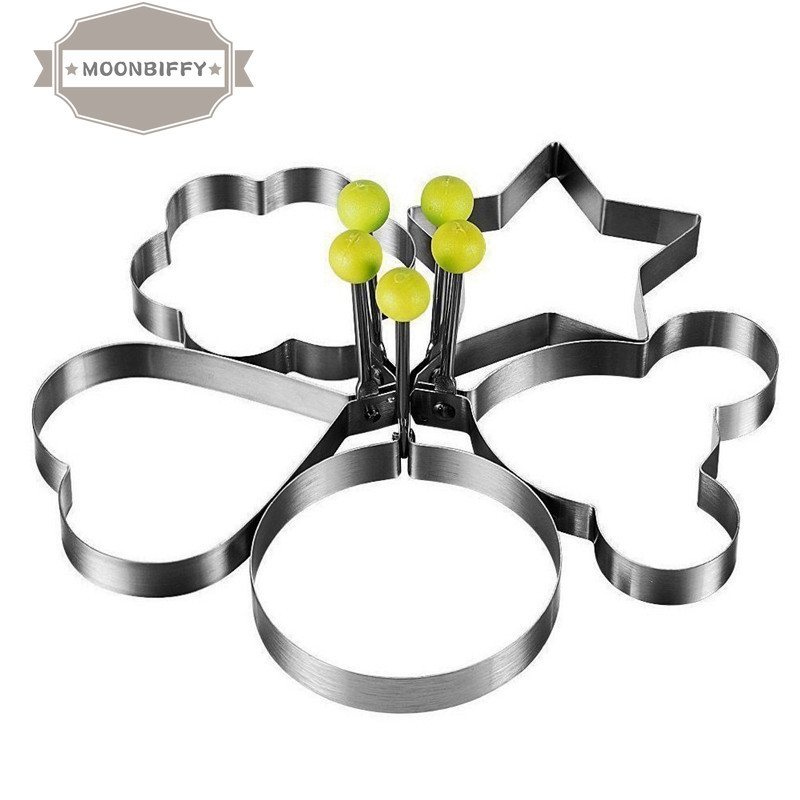 5PC Ouă Mold Rvs Omletă Ei Bakken Schimmel Liefde Bloem Ster Vorm Ei Pannenkoek Ring Voor Gebakken Ei keuken Instrument gadget de bucătărie