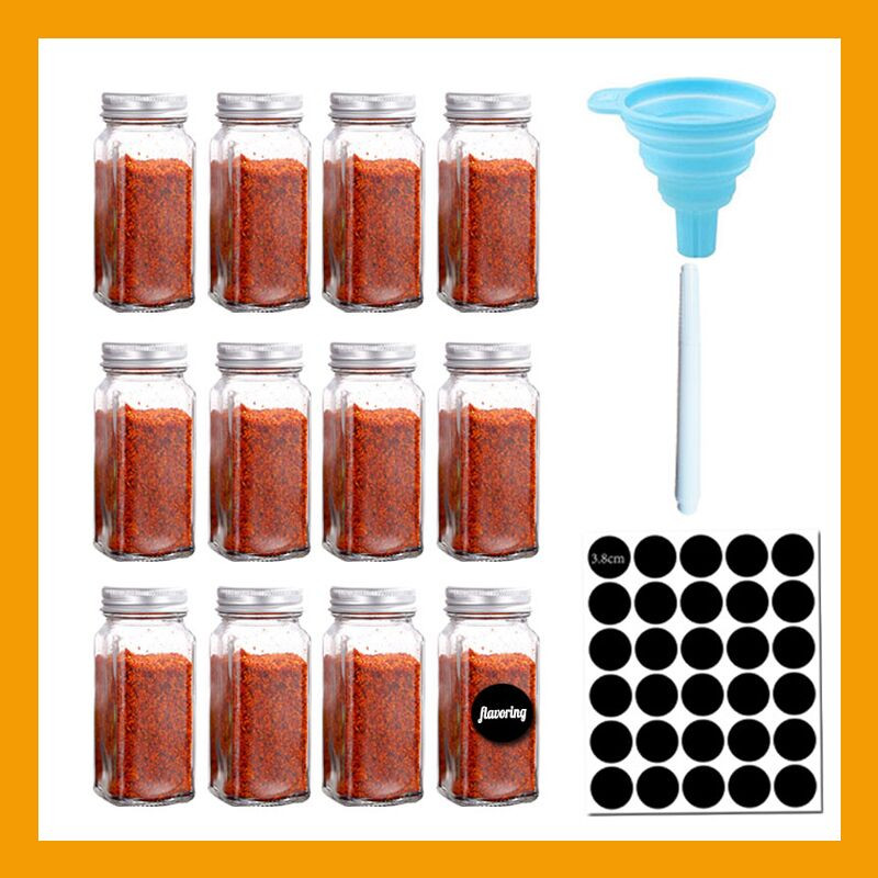 Üveg Fűszertartó készlet Fűszerdoboz Fedő Fűszeres edény fűszeres üveg Üveg Konyhai Kellékek és Anyagok Sócella Kanna