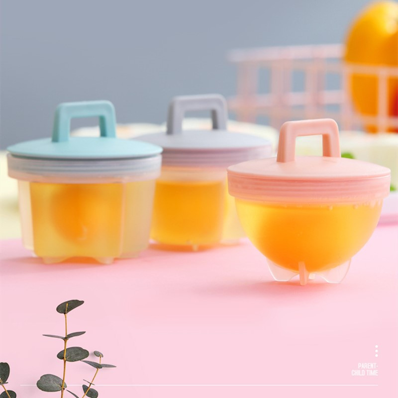 4 bucăți/set practic drăguț de fierbere de ouă set de braconaj de ouă din plastic, unelte pentru gătit ouă, formă de matriță de ouă cu capac, perie, aparat de făcut clătite