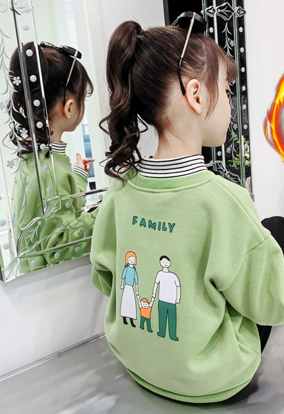 Pulover pentru fete, nou, iarna, gros, guler inalt, desen animat