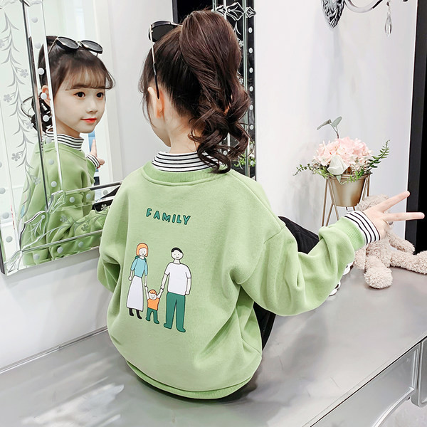 Pulover pentru fete, nou, iarna, gros, guler inalt, desen animat