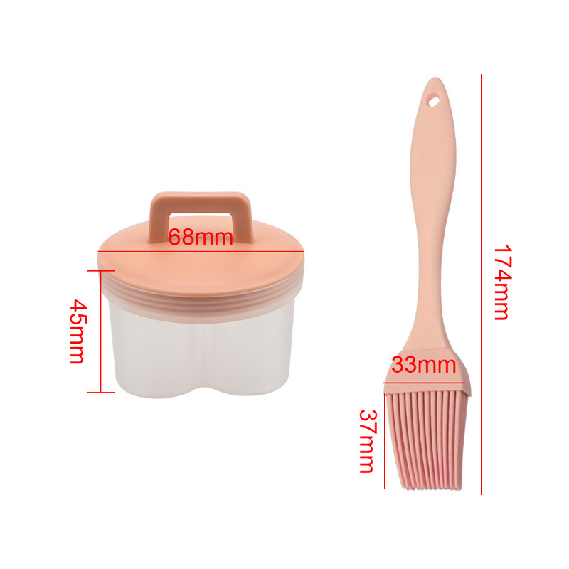 HILIFE Cazan de ouă din plastic Instrument de gătit de bucătărie 4 buc/set cu perie de capac Ustensile de gătit Instrument pentru ouă Formă drăguț pentru ouă