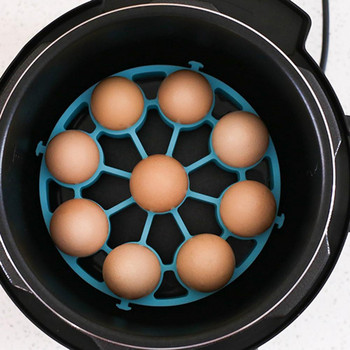 Стойка за тава за варене на яйца, тенджера под налягане, прашка за тенджера за бързи приготовления, многофункционална силиконова стойка за варене на яйца, изолационна подложка