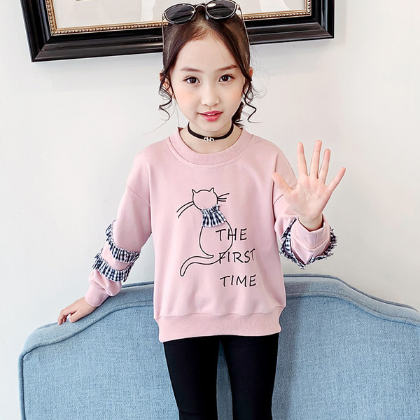 Dječji sweatshirt za djevojčice s vezom