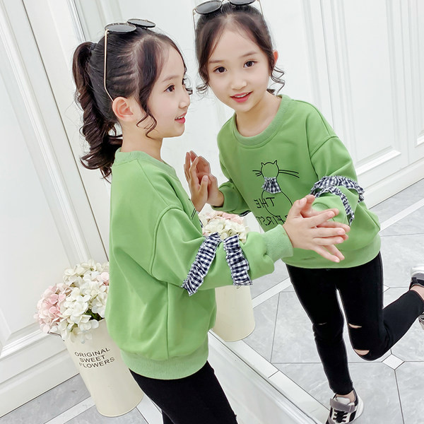 Dječji sweatshirt za djevojčice s vezom