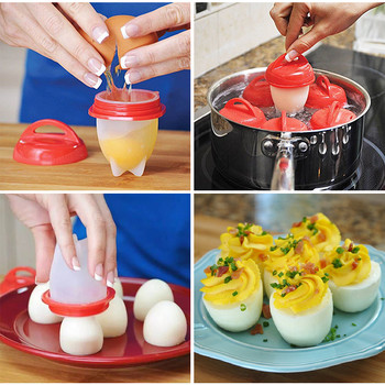 Κύπελλο αυγών σιλικόνης Μίνι καλούπια λέβητα αυγών Διαχωριστής βρασμένων αυγών Κουζίνα Επεξεργασίες φαγητού Αντικολλητικές συσκευές κουζίνας για κύπελλο αυγών σιλικόνης
