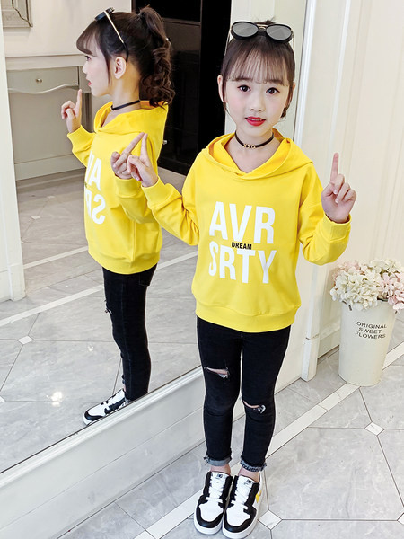 Új modell gyerek pulóver felirattal lányoknak