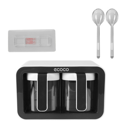 Cukraus dubenėlis Druskos plaktuvas Prieskonių indelis prie sienos tvirtinamas virtuvės reikmenys Prieskonių dėžutės Prieskonių lentynos Organizatorius su šaukštais laikymo rinkinys