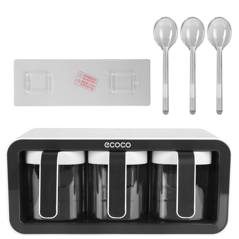 Cukraus dubenėlis Druskos plaktuvas Prieskonių indelis prie sienos tvirtinamas virtuvės reikmenys Prieskonių dėžutės Prieskonių lentynos Organizatorius su šaukštais laikymo rinkinys