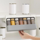 Suport de depozitare pentru sticle pentru condimente de bucătărie Organizator multifuncțional autoadeziv pentru condimente Suport borcan pentru sos Raft pentru suport