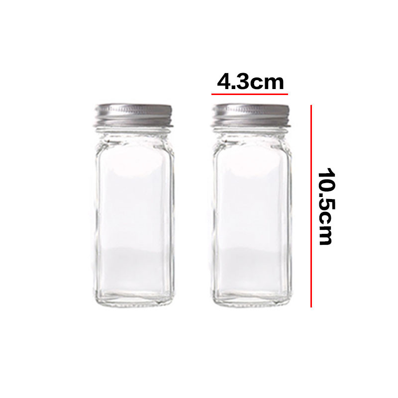 Borcane de sticlă pentru condimente Cutie de condimente Capac Oală pentru condimente Sticla de condimente Rechizite și materiale de bucătărie din sticlă Set de recipiente pentru sare