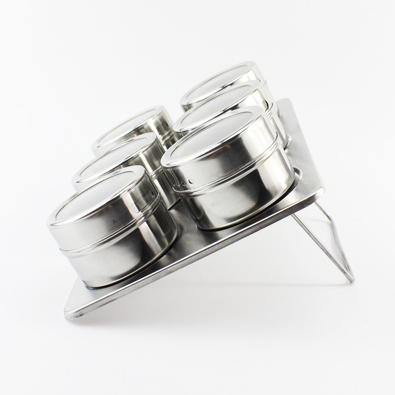 Set de cutii magnetice de condimente de 6 buc/9 buc/12 buc Borcane de condimente din oțel inoxidabil cu capac superior transparent, set de containere organizatoare pentru raft pentru condimente