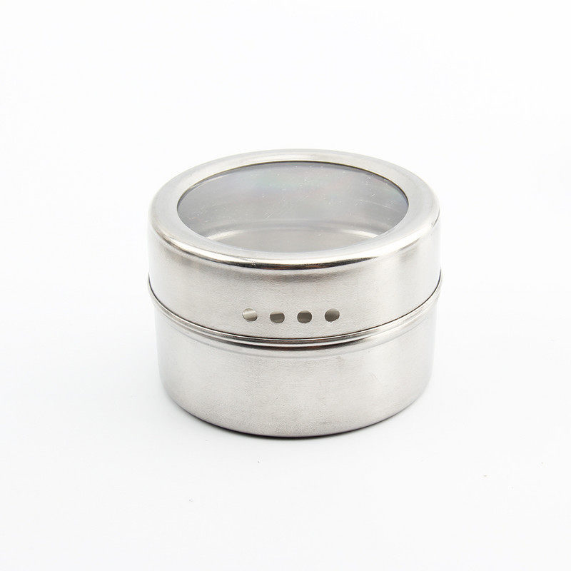 Set de cutii magnetice de condimente de 6 buc/9 buc/12 buc Borcane de condimente din oțel inoxidabil cu capac superior transparent, set de containere organizatoare pentru raft pentru condimente