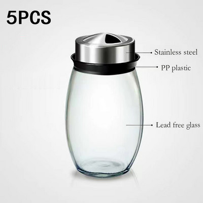 Staklenka za začine Staklena kutija za pohranu Pepper Shaker Spremnik za začine Kuhinjska sol Stalak za prase Stalak za boce Polica za staklenke