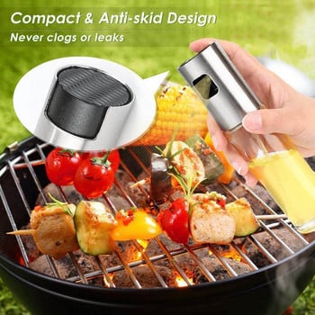 Σετ κουζίνας Oil Dispenser Barbecue Glass Mixing Condiment Bottle Ξύδι σάλτσα σόγιας Σπρέι Oiler Seasoning Condiment Bottle