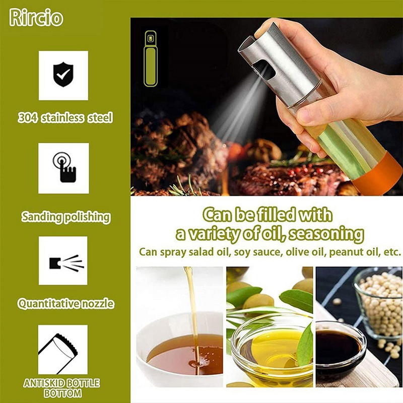 Konyhai készlet olajadagoló grill üveg keverő fűszeres üveg ecet szójaszósz spray olajozó fűszer fűszeres üveg