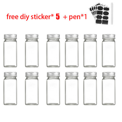 Borcan de depozitare sigilat pentru condimente Sticla de depozitare pentru bucatarie Borcan de condimente Pudra de ardei Sticla de depozitare sigilata Autocolant fara esenta de pui