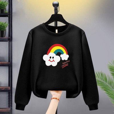 Divatos pulóver lányoknak színes mintával