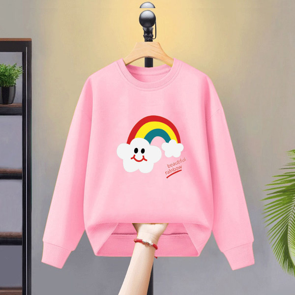 Divatos pulóver lányoknak színes mintával